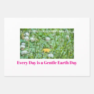 Every Day is a Gentle Earth Day ペーパーバッグ ラッピングペーパーシート