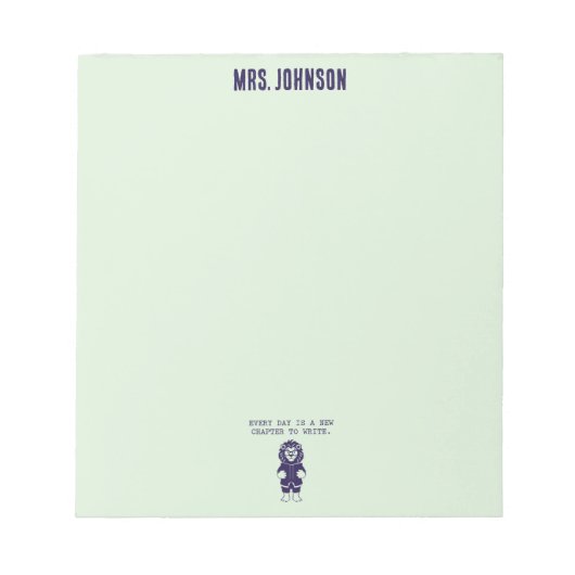 Every Day Is A New Chapter To Write Life ノートパッド (正面)