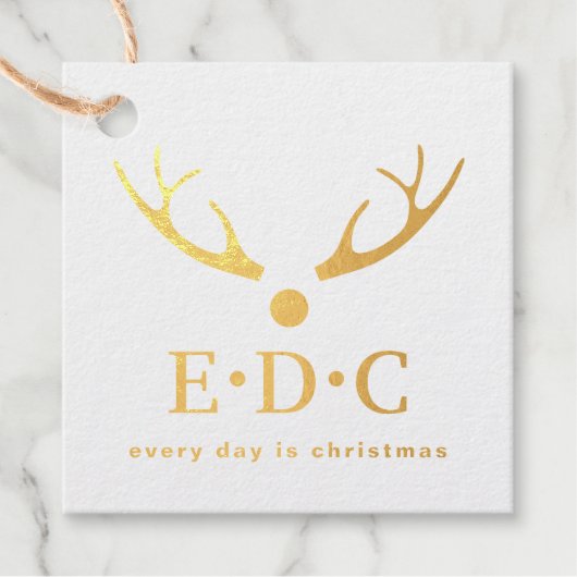 Every Day is Christmas Foil Stamped  フェイバータグ (正面)