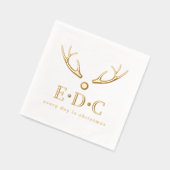 Every Day is Christmas Foil Stamped Napkins 箔ナプキン (左)