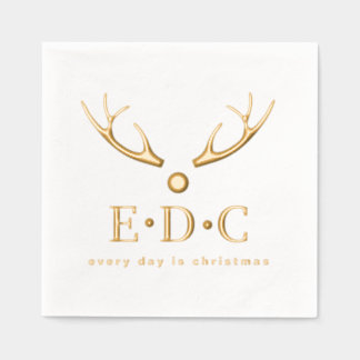 Every Day is Christmas Foil Stamped Napkins 箔ナプキン