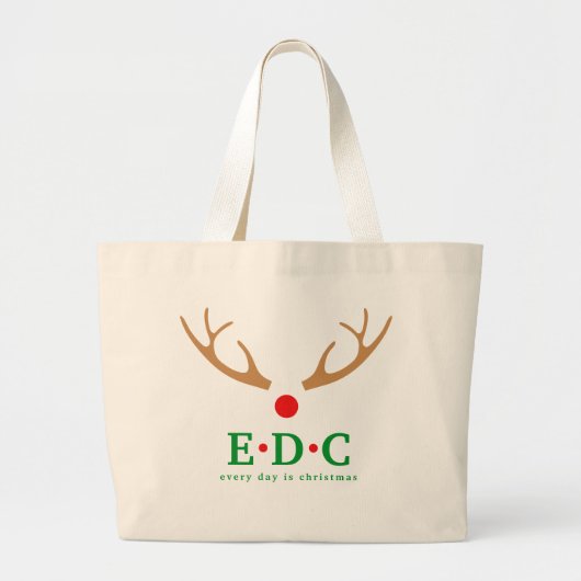 Every Day is Christmas Large Tote ラージトートバッグ (正面)
