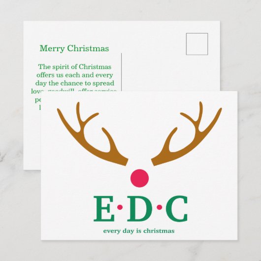 Every Day is Christmas Postcard ポストカード (正面/裏面)