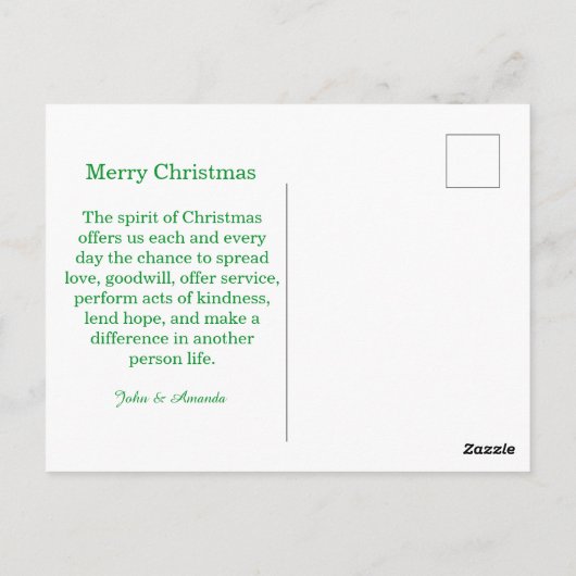 Every Day is Christmas Postcard ポストカード (裏面)