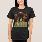 Every Day is Women's Day | Hands and flowers トライブレンドＴシャツ (正面)
