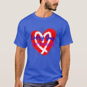 Every Day Love Yourselfハート版番号 Tシャツ