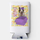 Every Day with a dog is a gift スリム缶クーラー (裏面)