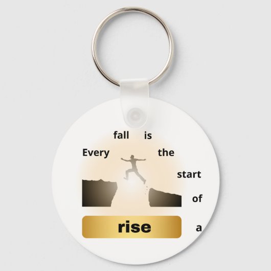 "Every Fall Is the Start of a Rise – Leap of Hope" キーホルダー (正面)