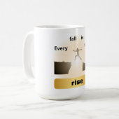 "Every Fall Is the Start of a Rise – Leap of Hope" コーヒーマグカップ (正面左)