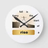 "Every Fall Is the Start of a Rise – Leap of Hope" ラウンド壁時計 (正面)