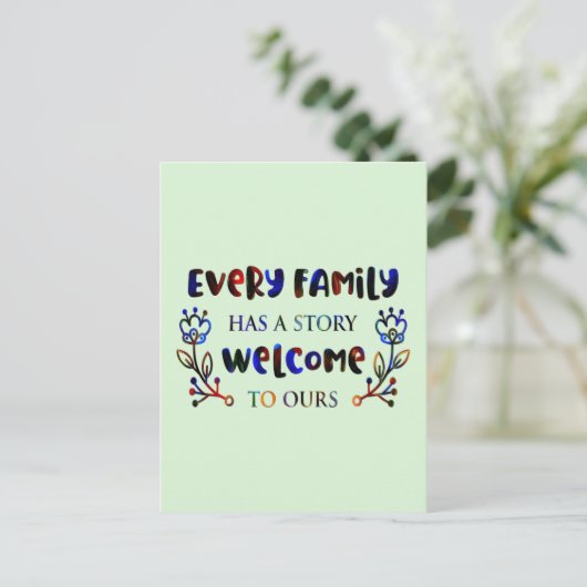 Every Family Has A Story Welcome to Ours, Family P ポストカード (スタンド正面)
