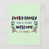 Every Family Has A Story Welcome to Ours, Family P ポストカード (正面)
