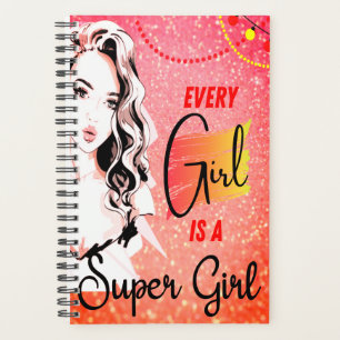 Every GirlはGirl すごい Pinkグリッターデザイン プランナー手帳