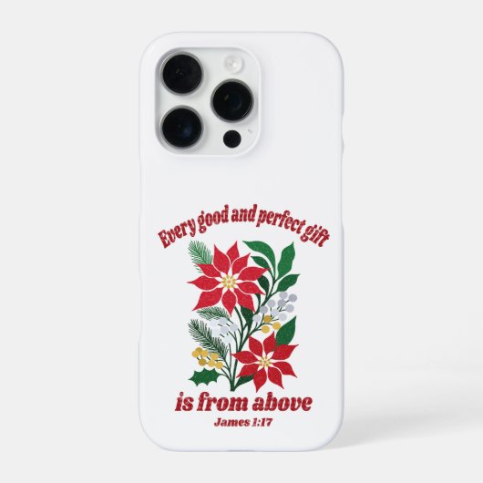 Every Good and Perfect Gift – ヤコブの手紙 1:17 クリスマス iPhoneケース (裏面)