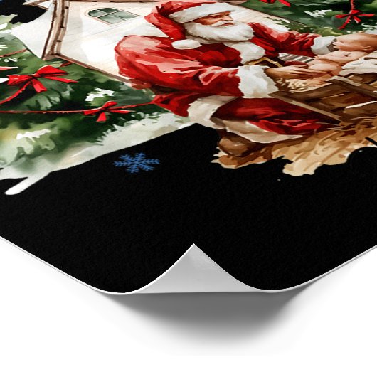 Every Knee Shall Bow Religious Christian Santa Chr ポスター (角)