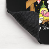 Every Knee Shall Bow Santa Christmas Nativity Scen マウスパッド (コーナー)