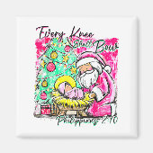 Every Knee Shall Bow Santa Christmas Nativity Scen マグネット (正面)