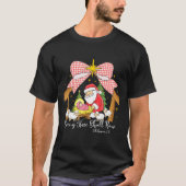 Every Knee Shall Bow Santa Christmas Nativity Scen Tシャツ (正面)