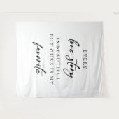 “Every Love Story Is Beautiful” Elegant Wedding  タペストリー (正面(横))