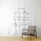 Every Love Story Is Beautiful Wedding Backdrop  タペストリー (インサイチュ)