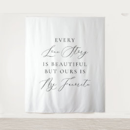 Every Love Story Is Beautiful Wedding Backdrop  タペストリー