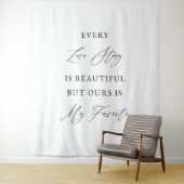 Every Love Story Is Beautiful Wedding Backdrop タペストリー (インサイチュ)