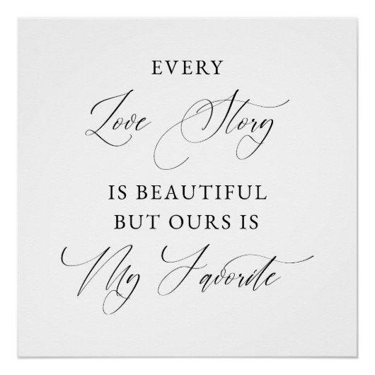 Every Love Story Is Beautiful WEDDING Backdrop ポスター (正面)