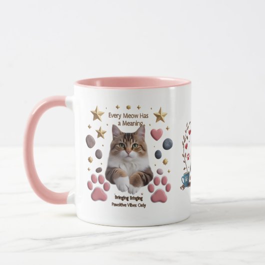 Every Meow Matters - 11 oz Combo Mug with Pawsitiv マグカップ (左)
