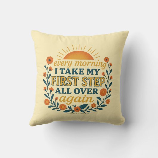 Every Morning I Take My First Step - pillow クッション (裏面)