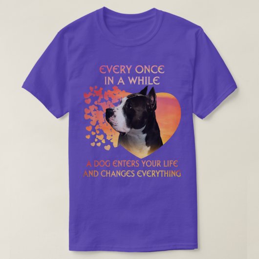 Every Once In A While A Dog American Pit Bull Ente Tシャツ (デザイン正面)