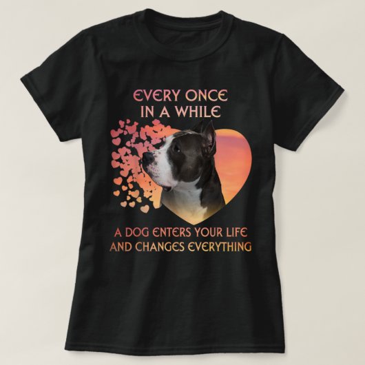 Every Once In A While A Dog American Pit Bull Ente Tシャツ (デザイン正面)