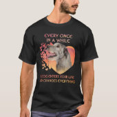 Every Once In A While A Dog Irish Wolfhound Enters Tシャツ (正面)