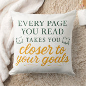 Every Page You Read | Motivational Reading Quote クッション (ブランケット)