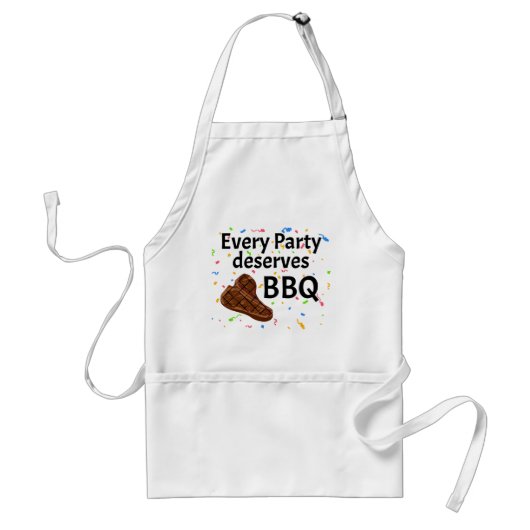 Every Party Deserves BBQ Grill Steaks Grillmaster スタンダードエプロン (正面)