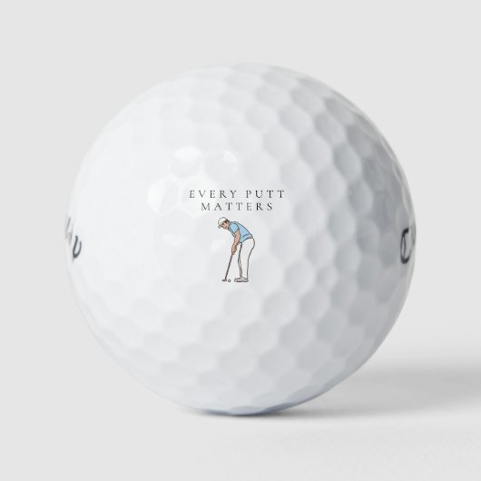 'Every Putt Matters' Motivational Mindset Gift  ゴルフボール (正面)