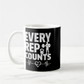 Every Rep Counts Weightlifter Bodybuilding Bodybui コーヒーマグカップ (左)