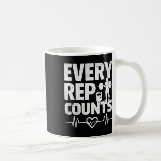 Every Rep Counts Weightlifter Bodybuilding Bodybui コーヒーマグカップ (右)