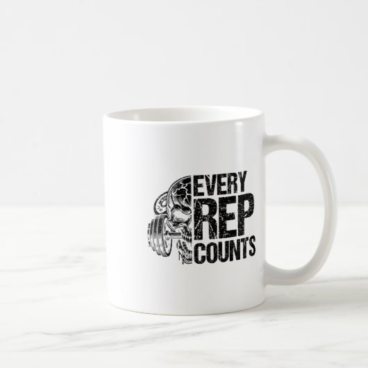 Every Rep Counts Weightlifter Bodybuilding Bodybui コーヒーマグカップ (右)