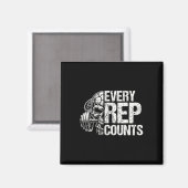 Every Rep Counts Weightlifter Bodybuilding Bodybui マグネット (正面/裏面)