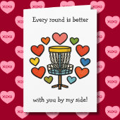 Every Round is Better | Disc Golf Valentine's Day カード