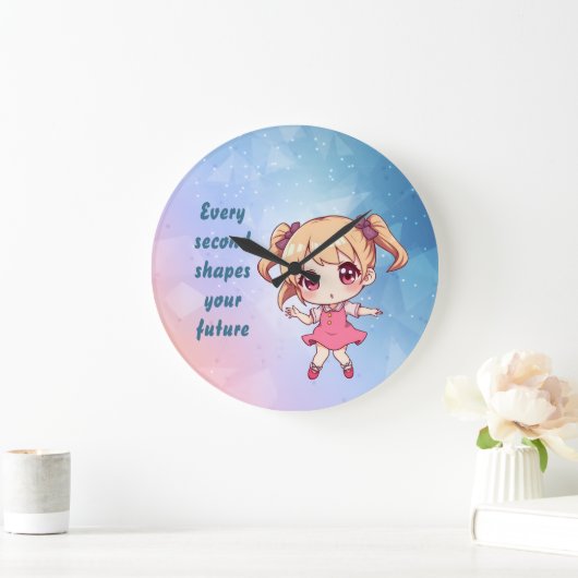 Every second shapes your future ラージ壁時計 (ホーム)