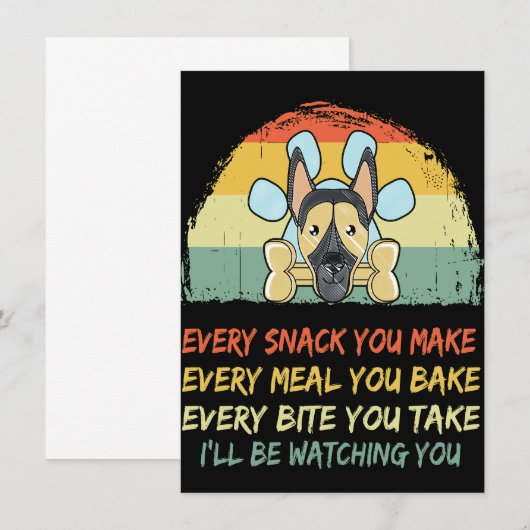 Every Snack You Make... I 'll Be Watching You 招待状 (正面/裏面)