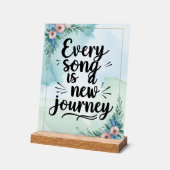 Every Song Is A New Journey オプション3 アクリルサイン (傾斜)