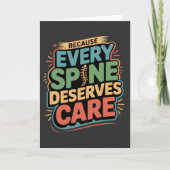 Every Spine Deserves Care Chiropractor Quote カード (正面)