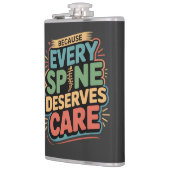 Every Spine Deserves Care Chiropractor Quote フラスク (左)