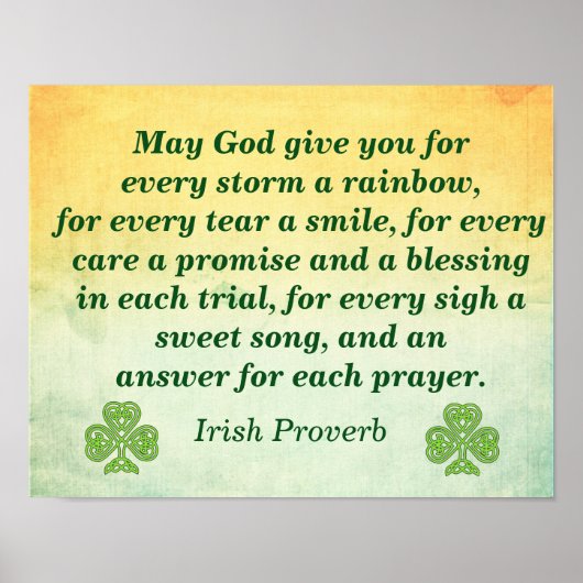 Every Storm - – アイルランド引用文- – ポスタープリント ポスター (正面)