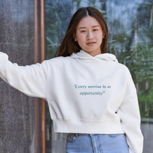 Every Sunrise Is An Opportunity ミニマル 引用 パーカ