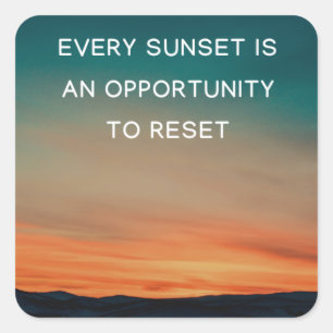 Every Sunsetはステッカーをリセットする機会である スクエアシール