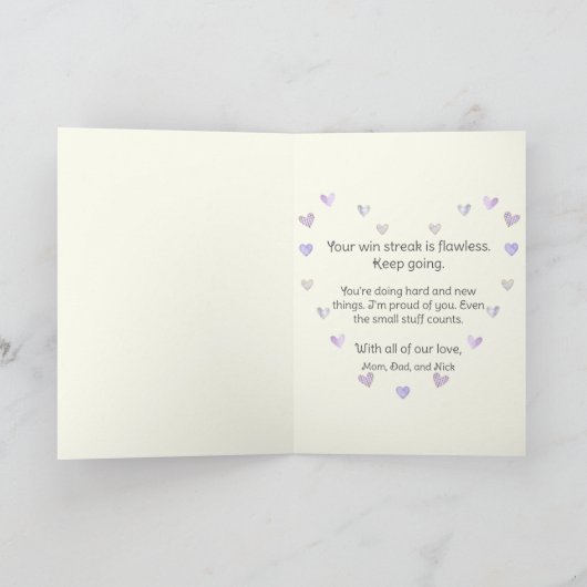 Every Tough Day Defeated, Encouragement Cute Cat カード (内部)