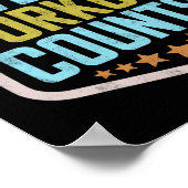 Every Workout Counts Funny Gym Sayings Motivated V ポスター (角)